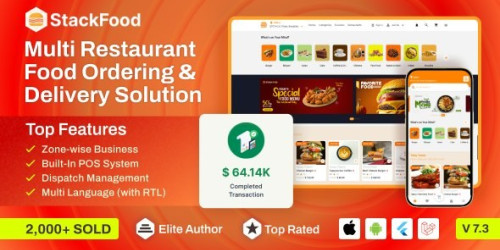 StackFood Multi Restaurant - Food Delivery App with Laravel Admin and Restaurant Panel