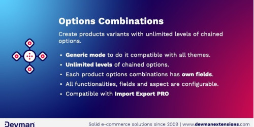 Options combinations - Chained options - Product variants