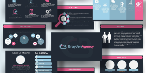 Dark Blue Free Download PowerPoint template PowerPoint Template - Download