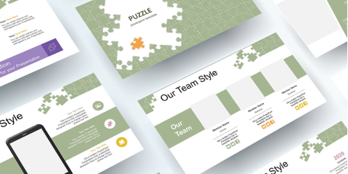 Free Jigsaw Puzzle PowerPoint template PowerPoint Template - Download