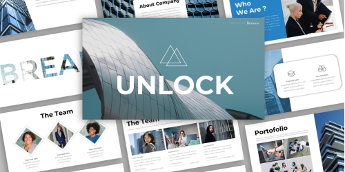 Unlock - Creative Business Presentation PowerPoint template PowerPoint Template - Download