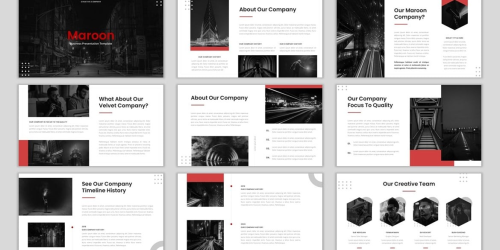 Maroon - Business Template Google Slides - Download