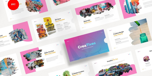 Creatives Creative Agency PowerPoint template PowerPoint Template - Download