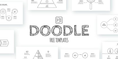 Free Doodle Animated Infographics PowerPoint template PowerPoint Template - Download