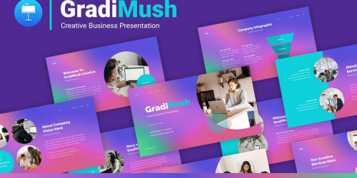 FREE GradiMush Creative Business Professional Presentation Keynote Template - download