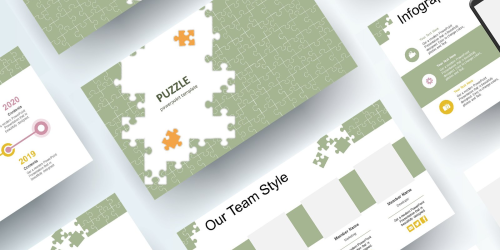Free Jigsaw Puzzle PowerPoint template PowerPoint Template - Download
