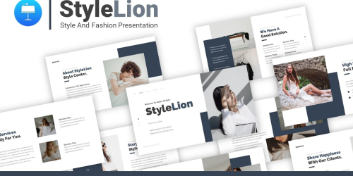 FREE StyleLion Style And Fashion Professional Presentation Keynote Template - Download