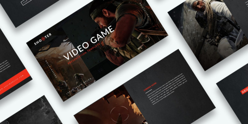 Free Video Game Presentation PowerPoint template PowerPoint Template - Download