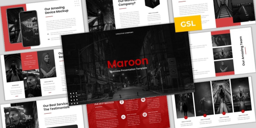 Maroon - Business Template Google Slides - Download