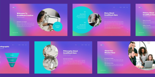 FREE GradiMush Creative Business Professional Presentation Keynote Template - download