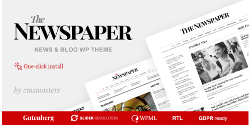 The Newspaper - Magazine Editorial WordPress Theme The Newspaper - Magazine Editorial WordPress Theme