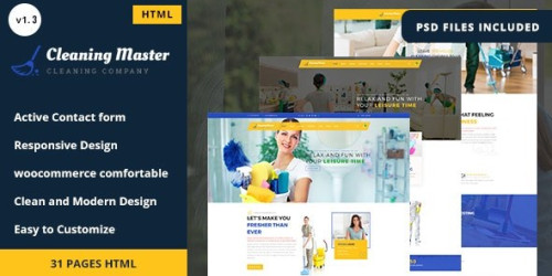 Clening Master - Cleaning Company HTML5 Template - Download