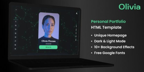 Personal Portfolio HTML Template - Olivia - Download