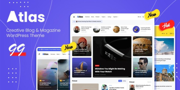 Atlas - Creative Blog & News WordPress Theme Atlas - Creative Blog & News WordPress Theme