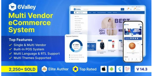We Will Setup & Customization 6valley Multi-Vendor E-commerce - Complete eCommerce Mobile App, Web, Seller and Admin Panel
